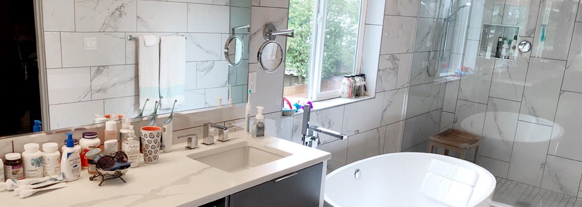 Master bathroom after cleaning