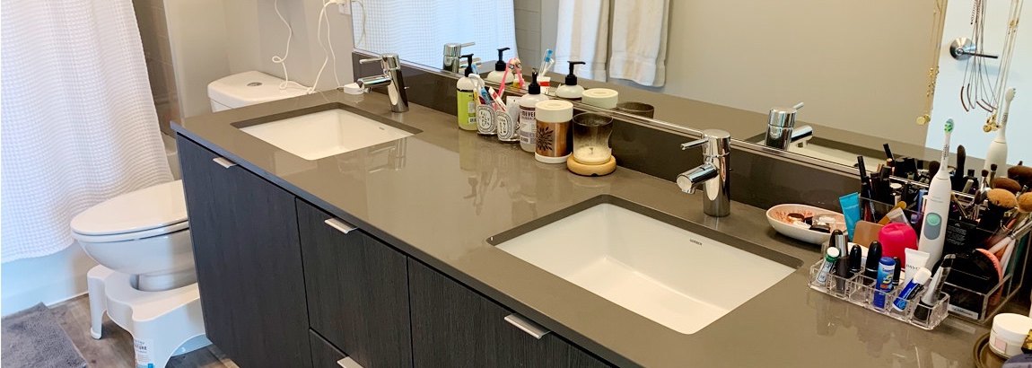 Double vanity after cleaning